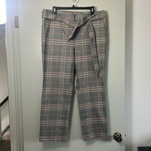 Loft Plaid Pants - Straight Leg - Size 12